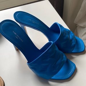 Louis Vuitton blue mules